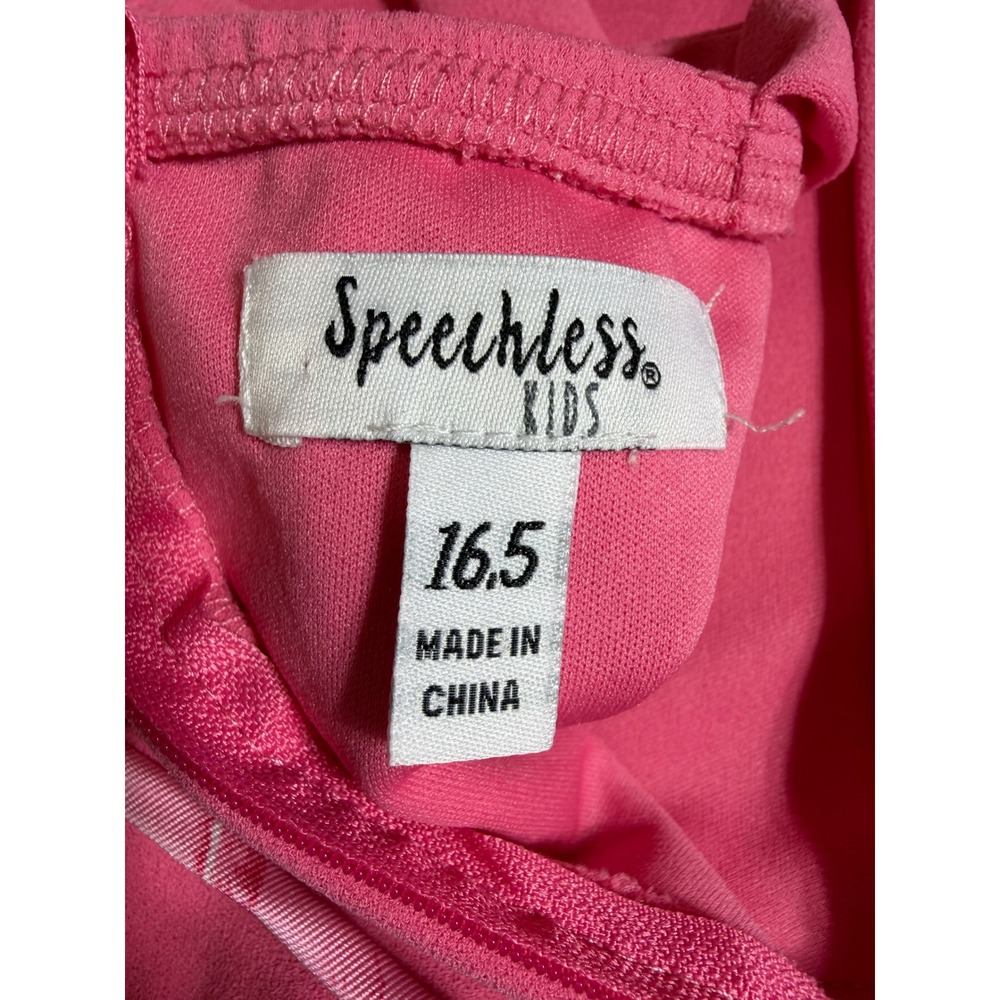 Speechless Kids Pink Floral High-Low One Shoulder Party Dress Size 16.5 - Picture 2 of 13